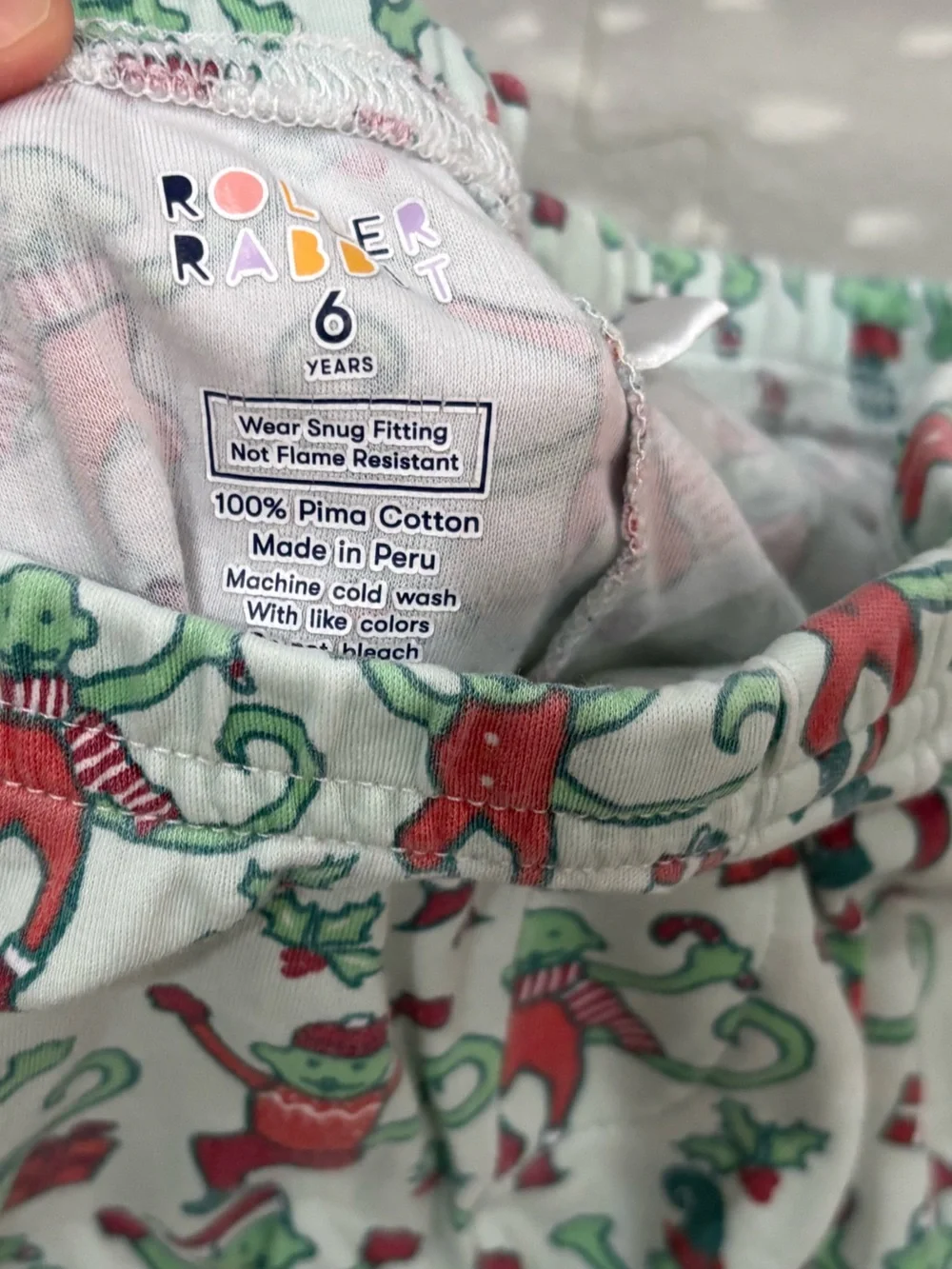 Roller Rabbit Christmas Monkey Pajama Pants